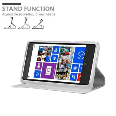 Nokia Lumia 1020 lommebokdeksel etui (sølv)