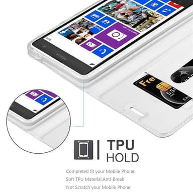 Nokia Lumia 1020 lommebokdeksel etui (sølv)