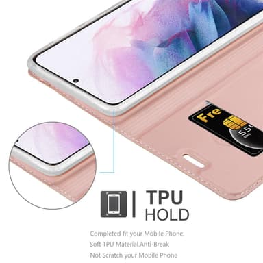 Samsung Galaxy S21 PLUS lommebokdeksel etui (rosa)