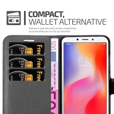 Xiaomi RedMi 6 Deksel Etui Case (svart)