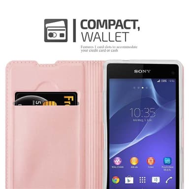 Sony Xperia Z1 COMPACT lommebokdeksel etui (rosa)