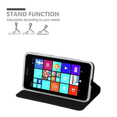 Nokia Lumia 640 lommebokdeksel etui (svart)