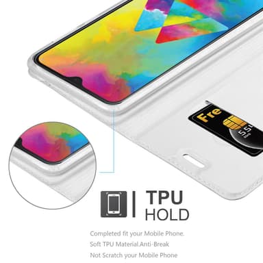 Samsung Galaxy M21 / M30s lommebokdeksel etui (sølv)