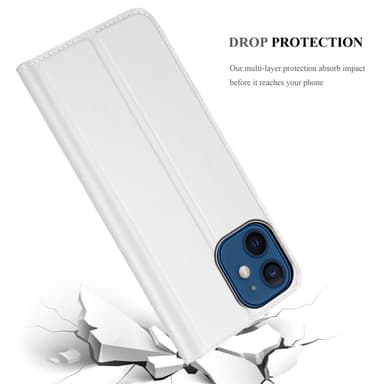iPhone 12 MINI lommebokdeksel etui (sølv)