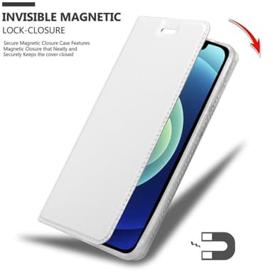 iPhone 12 MINI lommebokdeksel etui (sølv)