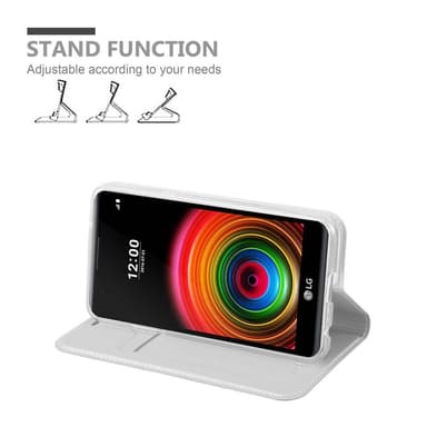 LG X POWER lommebokdeksel etui (sølv)
