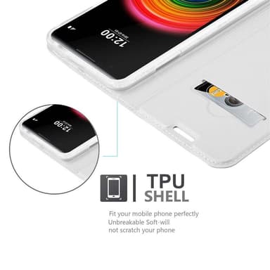 LG X POWER lommebokdeksel etui (sølv)