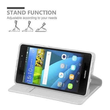 Huawei P8 LITE 2015 lommebokdeksel etui (sølv)