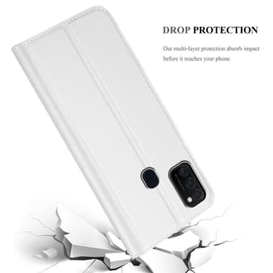 Samsung Galaxy M21 / M30s lommebokdeksel etui (sølv)