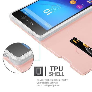 Sony Xperia M5 lommebokdeksel etui (rosa)