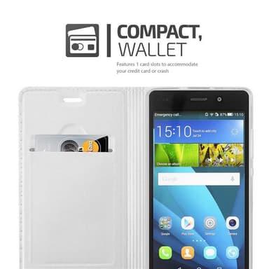 Huawei P8 LITE 2015 lommebokdeksel etui (sølv)