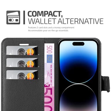 iPhone 14 PRO MAX Deksel Etui Case (svart)