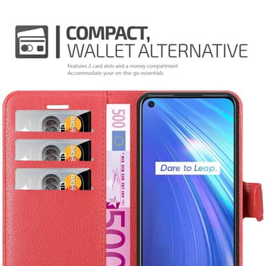 Realme 6 4G / 6s Deksel Etui Case (rød)