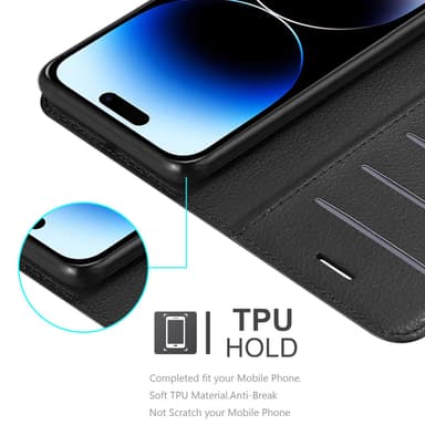 iPhone 14 PRO MAX Deksel Etui Case (svart)