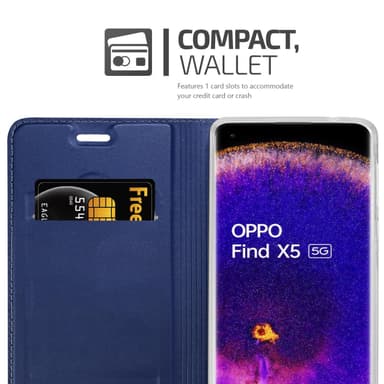 Oppo FIND X5 lommebokdeksel etui (blå)