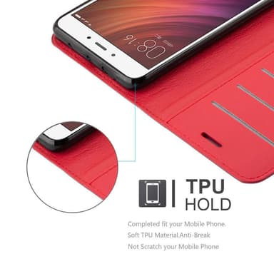 Xiaomi RedMi NOTE 4 Deksel Etui Case (rød)