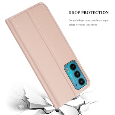Motorola EDGE 20 lommebokdeksel etui (rosa)