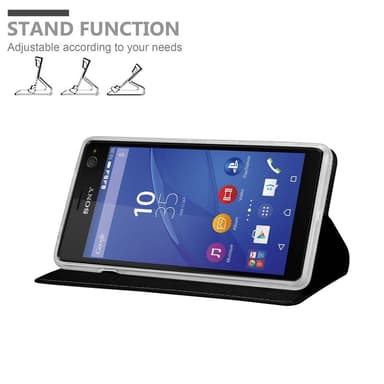 Sony Xperia C4 lommebokdeksel etui (svart)