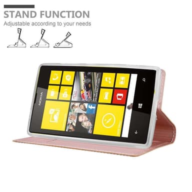 Nokia Lumia 520 / 521 lommebokdeksel etui (rosa)