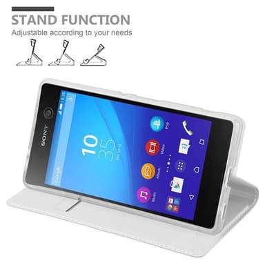 Sony Xperia M5 lommebokdeksel etui (sølv)