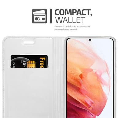 Samsung Galaxy S21 5G lommebokdeksel etui (sølv)