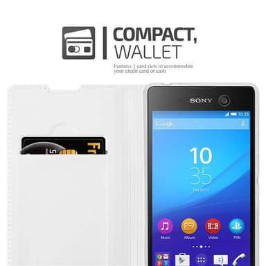 Sony Xperia M5 lommebokdeksel etui (sølv)
