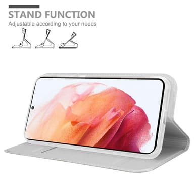 Samsung Galaxy S21 5G lommebokdeksel etui (sølv)