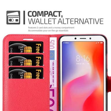 Xiaomi RedMi 6 Deksel Etui Case (rød)