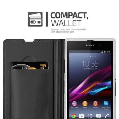 Sony Xperia Z1 lommebokdeksel etui (svart)
