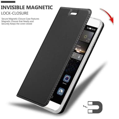 Huawei P8 lommebokdeksel etui (svart)