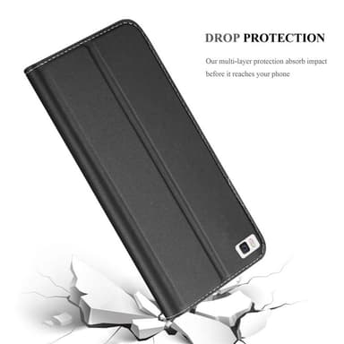 Huawei P8 lommebokdeksel etui (svart)