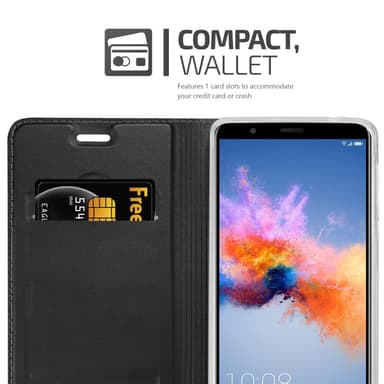 Honor 7X lommebokdeksel etui (svart)