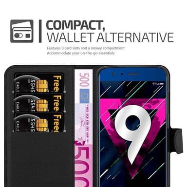 Honor 9 Deksel Etui Case (svart)