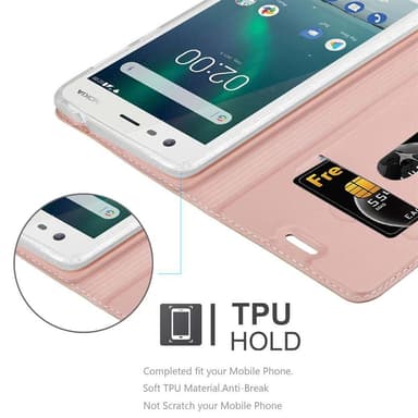 Nokia 2 2017 lommebokdeksel etui (rosa)
