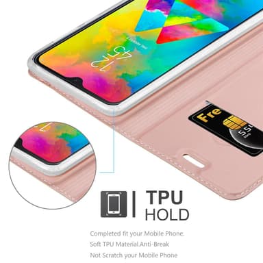 Samsung Galaxy M20 lommebokdeksel etui (rosa)