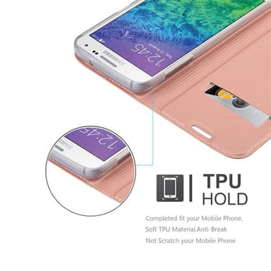 Samsung Galaxy ALPHA lommebokdeksel etui (rosa)