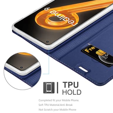 Realme 9 4G / 9 PRO+ lommebokdeksel etui (blå)