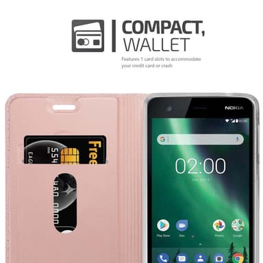 Nokia 2 2017 lommebokdeksel etui (rosa)