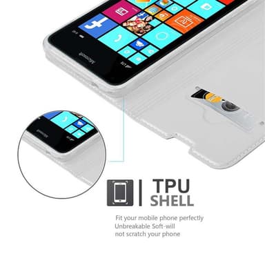 Nokia Lumia 640 lommebokdeksel etui (sølv)