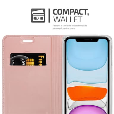 iPhone 11 lommebokdeksel etui (rosa)