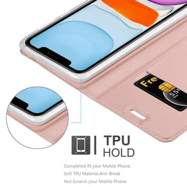 iPhone 11 lommebokdeksel etui (rosa)