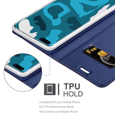 Huawei P40 lommebokdeksel etui (blå)