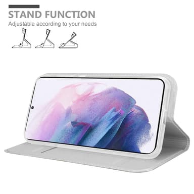 Samsung Galaxy S21 PLUS lommebokdeksel etui (sølv)