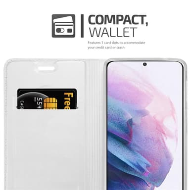 Samsung Galaxy S21 PLUS lommebokdeksel etui (sølv)