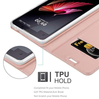 LG X SCREEN lommebokdeksel etui (rosa)