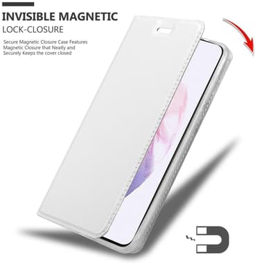 Samsung Galaxy S21 PLUS lommebokdeksel etui (sølv)