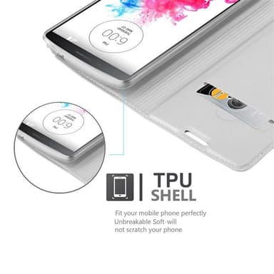 LG G3 lommebokdeksel etui (sølv)