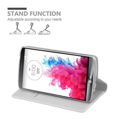 LG G3 lommebokdeksel etui (sølv)