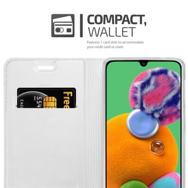 Samsung Galaxy A90 5G lommebokdeksel etui (sølv)