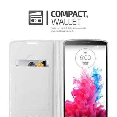 LG G3 lommebokdeksel etui (sølv)